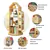 4-Tier 360 Degree Solid Wood Rotating House-Shaped Bookshelf