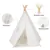 OUTREE Kids Teepee Tent, 47'D x 65'H Natural Cotton Canvas Tent