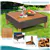 4-PC Cushion Wood Patio Furniture Set - Navy