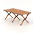 Portable Aluminum Table with Wood Texture - Large
