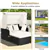 Lounge Rattan Daybed Ensemble - Off White