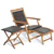 Outdoor Folding Lounge Chairs with Acacia Wood Table