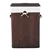 Brown Bamboo Laundry Basket with Lid and Handles - Rectangle