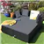 Gray Outdoor Rattan Daybed