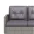 Charcoal Grey 4-Piece Rattan Set: All-Weather, Thick Padded Comfort