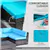 Sky Blue Elegance: 7-Piece Modern Rattan Outdoor Sectional Set