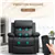 Black PU Leather Vibration Massage Recliner Chair, 360° Swivel, Rocker