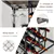5-Piece Bar Table Set with Wine Rack & Glass Holder for home,