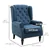 Fabric Accent Chair, Button Tufted Modern Living Room Chair, Blue