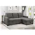 Urban Cali Sausalito Sectional Sofa with Right Chaise in Dark Grey