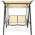 Patio Glider with Canopy - Beige