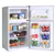 2-Door Mini Fridge with 7 Adjustable Temperature Modes (Silver)