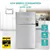 2-Door Mini Fridge with 7 Adjustable Temperature Modes (Silver)