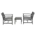 Patioflare Galena FSC Acacia Wood and Wicker Oversized Bistro Set