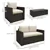 All-Weather Wicker Set - 4' Thick Cushions - 49' Loveseat & 2 Chairs