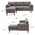 Modern 80-inch L-shaped modular sectional sofa for living room