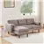 Modern 80-inch L-shaped modular sectional sofa for living room