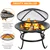 ToyTexx 22 Inch Round Fire Pit with Cover BBQ Grill