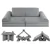 Convertible Kids Play Sofa Set with Zipper - Gray