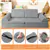 Convertible Kids Play Sofa Set with Zipper - Gray