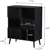 Wooden Buffet Sideboard Storage Cabinet with Three Hollow Doors