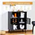 Wooden Buffet Sideboard Storage Cabinet with Three Hollow Doors