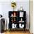 Wooden Buffet Sideboard Storage Cabinet with Three Hollow Doors