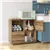 Wooden Lateral File Cabinet with Wheels, 2 Drawers and 2 Doors