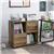 Wooden Lateral File Cabinet with Wheels, 2 Drawers and 2 Doors