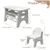 Kids' Activity Drawing Table and Chair Set with Storage Shelf (Grey)