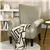 Beige Fabric Accent Chair