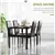 Modern Cozy High-Back Chairs & Tempered Glass Dining Set