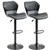 Black PU Leather Adjustable Barstools (Set of 2)