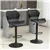 Black PU Leather Adjustable Barstools (Set of 2)