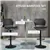 Black PU Leather Adjustable Barstools (Set of 2)