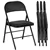 Black Metal Foldable Chairs - Set of 4