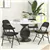 Black Metal Foldable Chairs - Set of 4