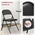 Black Metal Foldable Chairs - Set of 4