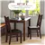 Dark Brown Dining Chair Pair with Leather Seats