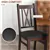 Dark Brown Dining Chair Pair with Leather Seats