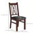 Dark Brown Dining Chair Pair with Leather Seats