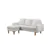 Urban Cali Hillsborough Sectional Sofa with Reversible Chaise in White