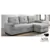 Alena Sectional Chaise & Sleeper - Frost Grey