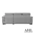 Alena Sectional Chaise & Sleeper - Frost Grey