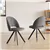 Set of 2 Dining Chairs with Fabric Upholstery and Hollow Backrest