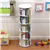 5 Tier 360° Rotating Stackable Shelves Bookshelf Organizer(White)