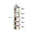 5 Tier 360° Rotating Stackable Shelves Bookshelf Organizer(White)