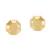 High Polish Button Stud Earrings in Yellow Gold