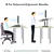 80cm Height Adjustable Desk Converter, Dual Monitor Workstation