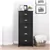 Yaletown 5-Drawer Tall Chest in Black